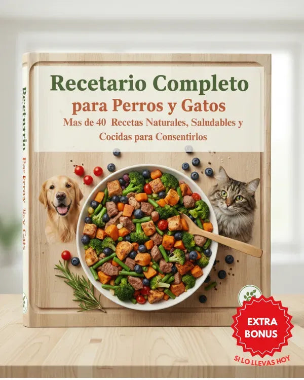 🐾 40 Recetas Naturales para Perros y Gatos + 4 Bonus Exclusivos GRATIS "HOY" 🐶🐱